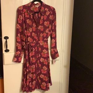 Nanette Lepore floral polyester shirt dress
